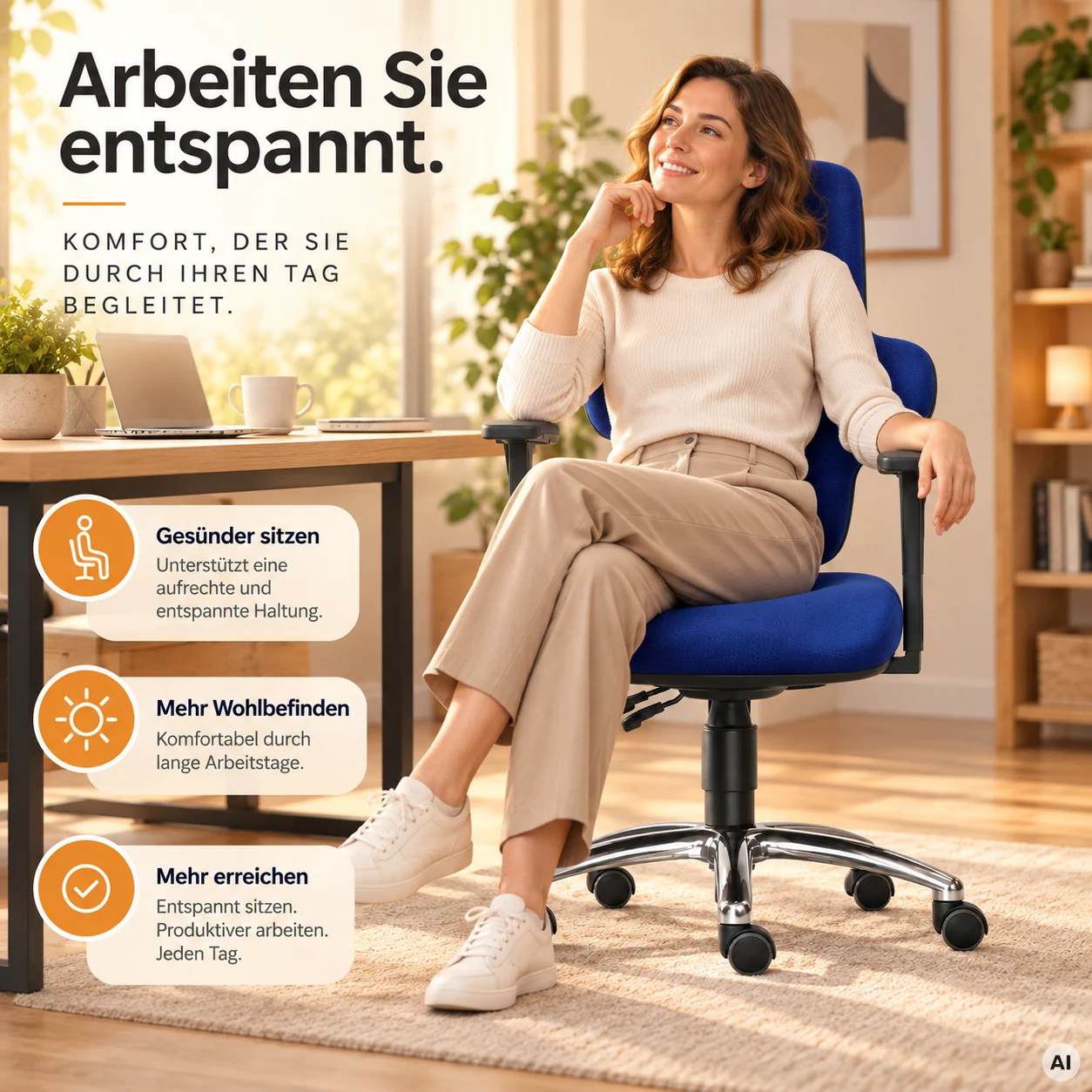 Air M - Rückenfreundlicher Bürostuhl