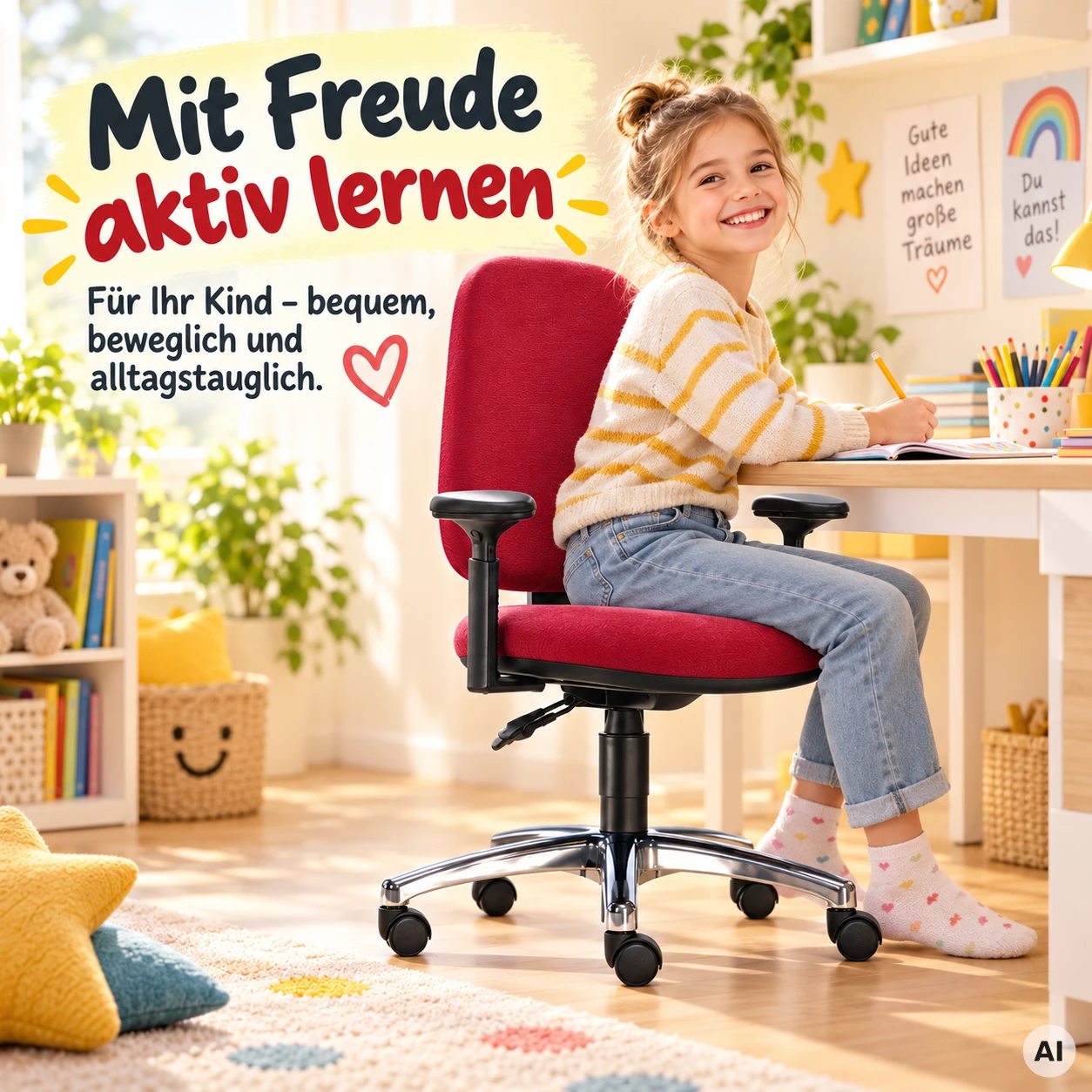 Fitness Girl & Boy - Aktiver Kinder-Bürostuhl